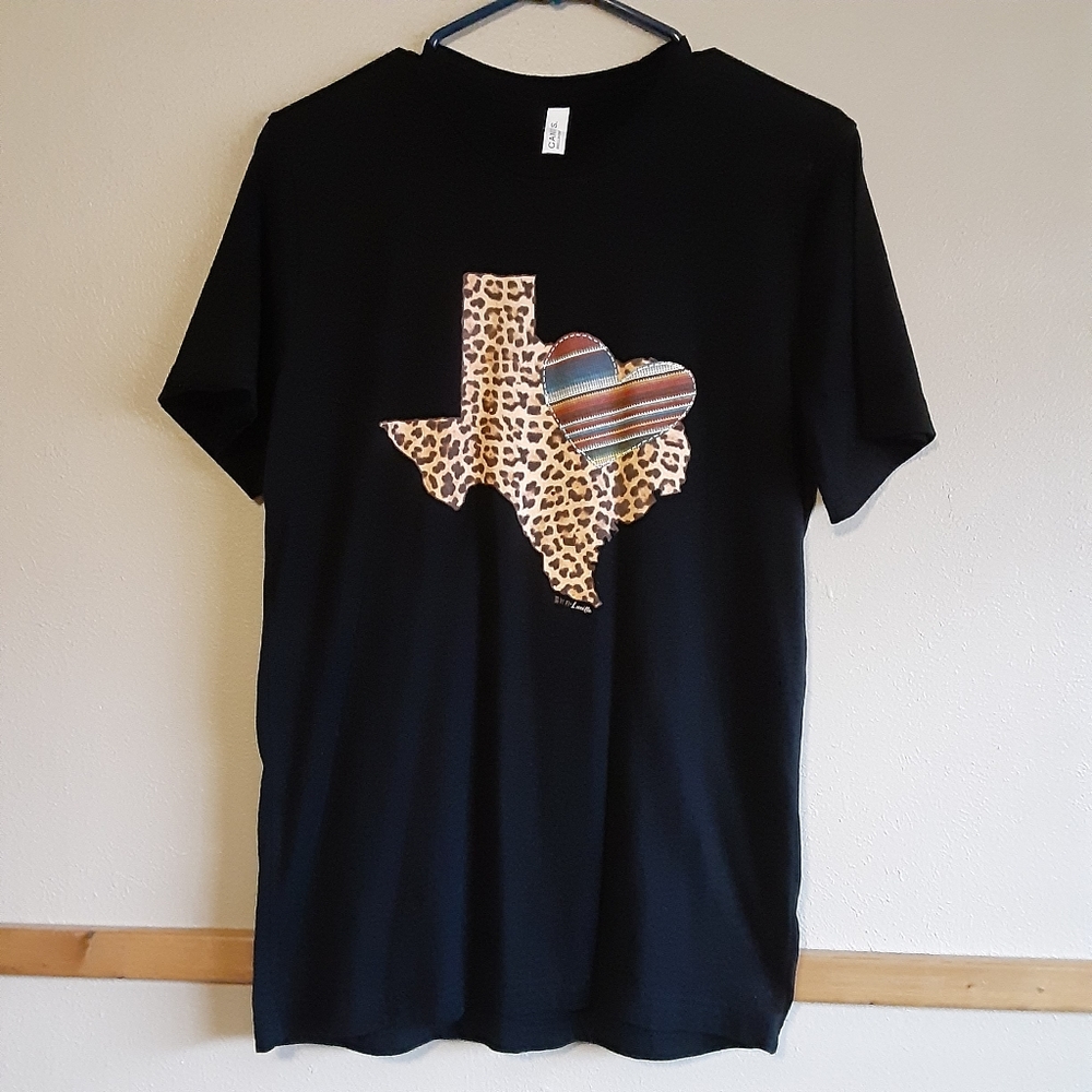 Womens Tee Leopard M Texas Serape Print